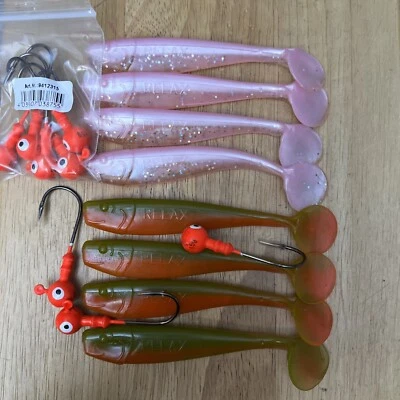 King Shads 8×11cm 8× Jigköpfe 6,0 15gr.  neu top - Bild 1 von 3