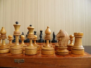 Chess. Vintage Soviet wooden chess from the 50s in good condition a gift for men - Picture 1 of 10