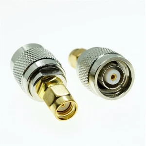 2pcs Reverse Polarity RP-TNC Male plug to RP-SMA Male Coaxial Connector Adapter - Picture 1 of 3