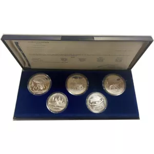RUSIA URSS ESTUCHE 5 MONEDAS OLIMPIADA MOSCU 1980 5 +10 RUBLOS PLATA 1978 - Bild 1 von 3