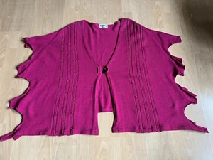 LA BASS WUNDERSCHÖNE WEITE STRICK WESTE MAGENTA LAGENLOOK - Bild 1 von 4