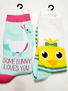 Set of 2- Easter Socks - chick, Dinosaur *NWT - Picture 1 of 4