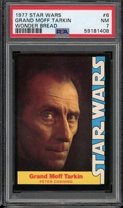 1977 Star Wars Wonder Bread #6 Grand Moff Tarkin PSA 7 *d5