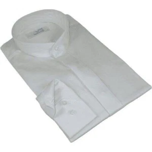 Camisa Pastor Para Hombres CEREMONIA 100% Algodón Pavo Cuello con Bandas #stn 17 hyk Marfil - Imagen 1 de 10