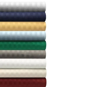 100% Egyptian Cotton 1200 Thread Count Stripe Modern Bed Skirt Only - Picture 1 of 24