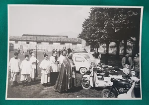 SPILIMBERGO PORDENONE BENEDIZIONE MOTO FOTO VINTAGE BORGHESAN LAMBRETTA VESPA - Foto 1 di 2