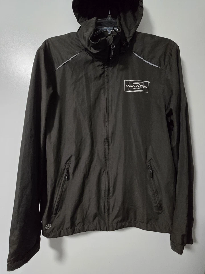 Chaqueta cortavientos Panavision Magnum PI Hawaii Film Crew negra para hombre mediana rara Foto 1 de 4