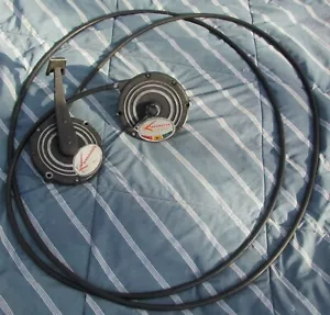 RARE VTG 1960S MERCURY KIEKHAEFER TILLER MOTOR TO REMOTE CONVERSION SYSTEM - Picture 1 of 10