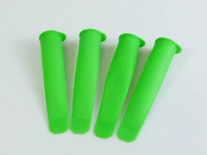 4 x GRÜNE Silikon PUSH UP Eis Lolly Pop Form Popsicle Kalipo Maker Form - Bild 1 von 4
