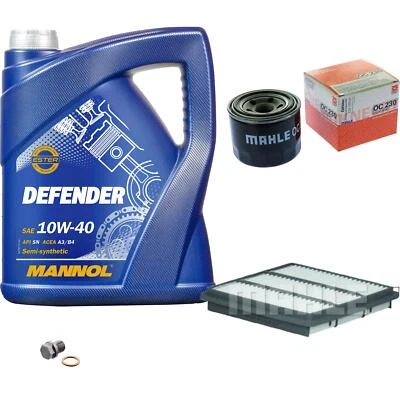 Mahle Inspección Set 5 L Mannol Defender 10W-40 Para Mitsubishi Pajero II 3.0 - Imagen 1 de 4