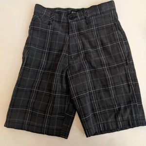 Point Zero Boys Gray/BluePlaid Shorts Sz 8 - Picture 1 of 5