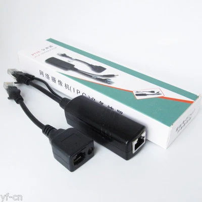 1pair Power Over Ethernet 100M Passive PoE Separator Adapter Injector + Cable - Image 1 of 4