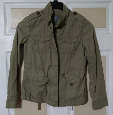 Chaqueta para mujer Gap gris mezcla utilitaria carga militar talla XS Foto 1 de 4