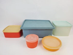VINTAGE TUPPERWARE VORRATSBEHÄLTER 5 Stück verschiedene 1286-38, 1229-18, 311-26 - Bild 1 von 9