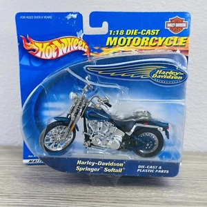 Hot Wheels 1:18 Motorcycle Harley Davidson Springer Softail Vintage Sealed 2000 - Picture 1 of 4