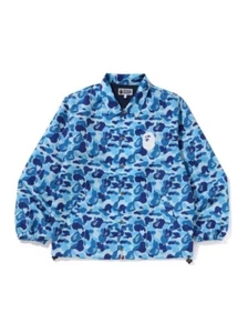 A Bathing Ape Men's Coach Jacket 2025 SS ABC CAMO APE HEAD Blue Japanese M size - Picture 1 of 5