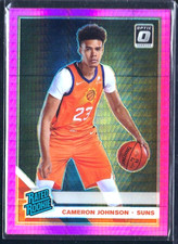 2019-20 Optic Cameron Johnson Hyper Pink Prizm Refractor Rookie SP RC #200 Nets