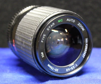 FIVE STAR Auto Zoom 35-75mm 1:3.5-4.8 Zoom Lens - MC mount - Image 1 of 3