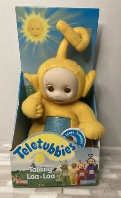 Muñeco de peluche vintage 1998 Playskool Teletubbies Talking Laa-Laa 15" funciona Foto 1 de 4