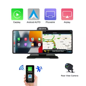 10.26" Touch Screen 4K Car Wireless Apple CarPlay Dual Lens Dash Cam Stereo Linu - Picture 1 of 11