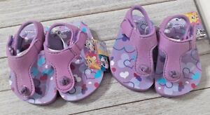 Garanimals girl's sandals sparkles and hearts 2 pair toddler size 3 new