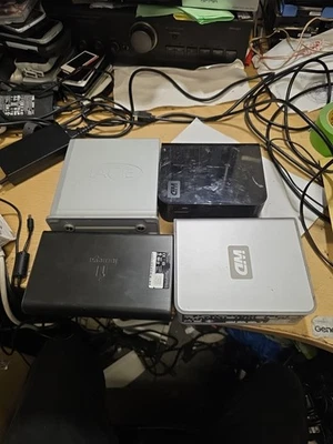 Job Lot of 4 X Mixed External Portable 3.5" Hard Drives-WD/LACIE/iomega-UNTESTED - Image 1 of 4