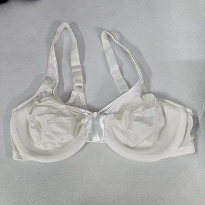 Olga女式文胸34D白色迷你文胸无衬里钢圈可调肩带 — 第 1/4 张图片