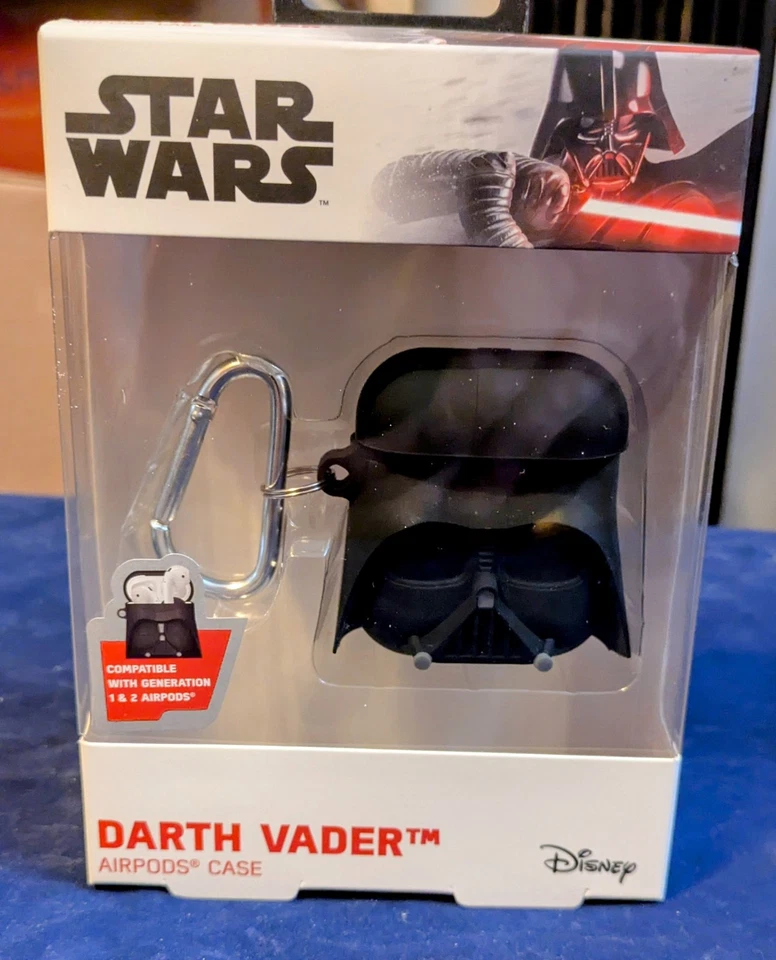 Disney Star Wars Darth Vader Silicone Airpods Protective Case Gen 1 & 2 NEW - Image 1 of 4