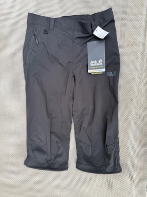 NUEVO CON ETIQUETAS JACK WOLFSKIN NEGRO capri recortado ACTIVEWEAR Pantalones XS Foto 1 de 4