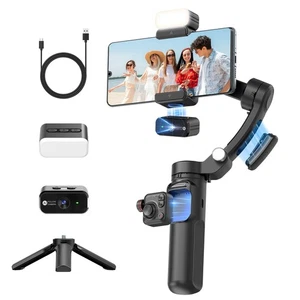 Smart AI Tracking Gimbal Stabilizer for iPhone with Wireless Microphone 3-Axi... - Picture 1 of 9