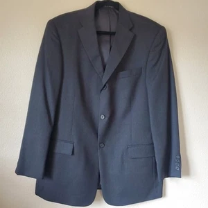Perry Ellis Portfoilio Mens Blazer Sport Coat Suit Wool Jacket Size 42R Black  - Picture 1 of 7