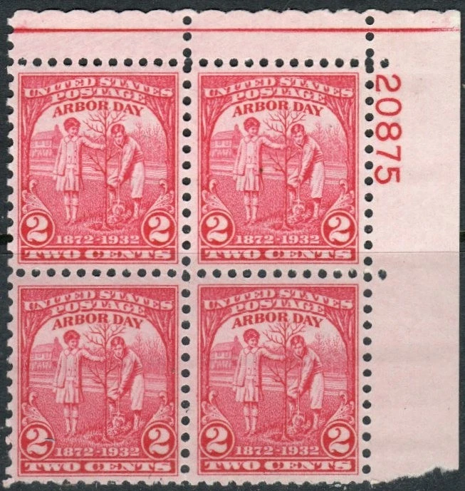 US Scott #717, Plate block of 4, MNH - Image 1 of 1