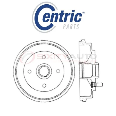 Centric C-TEK Brake Drum for 2005-2009 Ford Fiesta 1.6L 2.0L L4 - Kit Set vb Foto 1 de 4