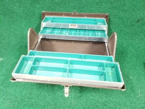 Cassetta degli attrezzi vintage Kennedy Kits 1117-AL in metallo con vassoi made in USA. - Foto 1 di 16