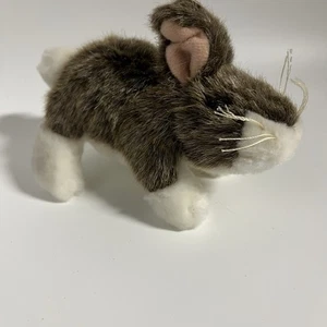 Folkmanis Brown Bunny Finger Puppet  5” Plush Toy Brown White - Picture 1 of 6