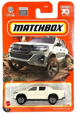 Toyota Hilux 2018 todoterreno nuevo sin abrir blanco Matchbox #94/100 MBX Matchbox Foto 1 de 3