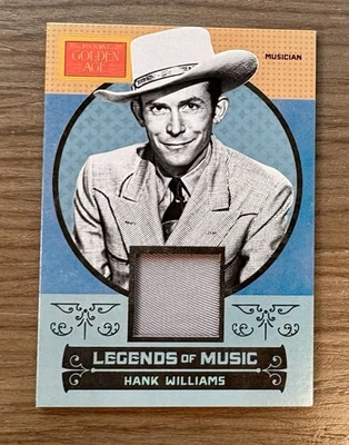Parche de reliquia de recuerdos de Leyendas de la Música 2014 Panini Edad de Oro Hank William #1 Foto 1 de 2