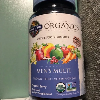 Brand New! Garden of Life Men's Multi 120 Gummies Organic Berry  - Image 1 of 3