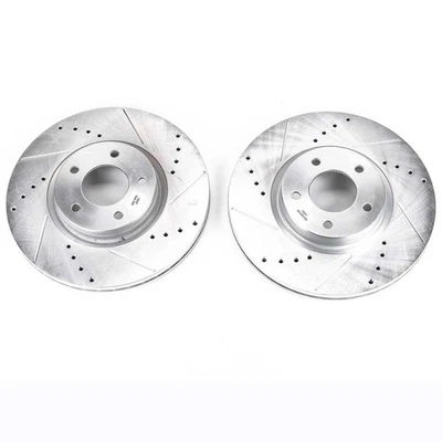 Power Stop JBR1315XPR Drilled & Slotted Front Rotor Set for Mazda 3 MazdaSpeed Foto 1 de 4