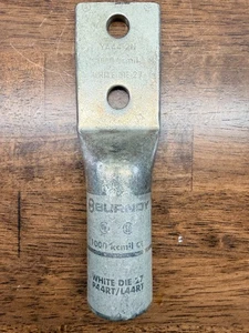 Burndy YA44-2N Compression Lug, 1/2" Stud, 1000kcmil, White Die 27 - Picture 1 of 9