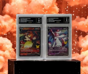 Lance's Charizard V & Dark Sylveon V GMA Como Nuevo 9 Clasificados Pokemon Celebraciones Set - Imagen 1 de 1