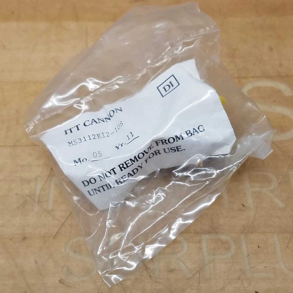 ITT Cannon MS3112E12-10S Circular Connector, 10 Pin, Size 12 - NEW - Image 1 of 4