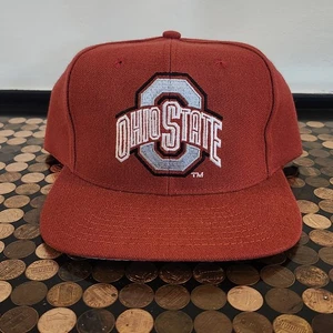 NWT Vintage 1990's Ohio State Buckeyes Drew Pearson Snapback Hat Wool Blend RARE - Picture 1 of 14