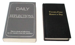 Twenty-Four Hours a Day & Daily Reflections, Alcoholics Anonymous, like-new set - Picture 1 of 3