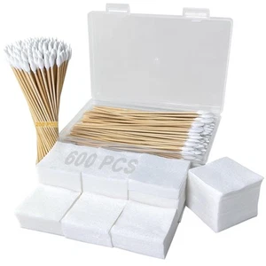 Gun Cleaning Supplies – 2" Lint-Free Patches and 6" Cotton Swabs in Airtight ... - Picture 1 of 7