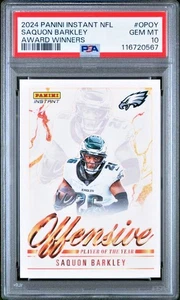 PSA 10 Saquon Barkley 2024 Panini Instant Offensive POY #AW-OPOY Eagles /2341 - Foto 1 di 3