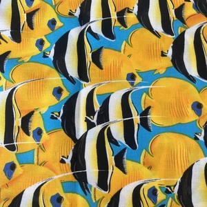 1 yd - Angel Fish Reef Tropical Cotton Fabric Timeless Treasures Royce-C 4949 - Picture 1 of 5