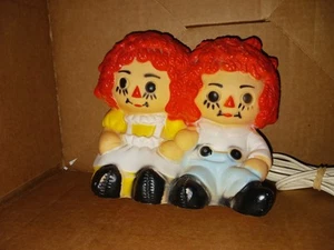 Vintage Raggedy Ann Andy Soft Rubber Figurine Night Light - Picture 1 of 5