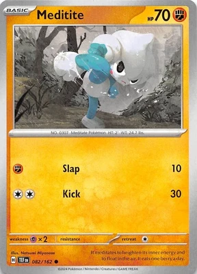 Meditite 082/162 SV05 Temporal Forces Pokemon 009715 - Image 1 of 2