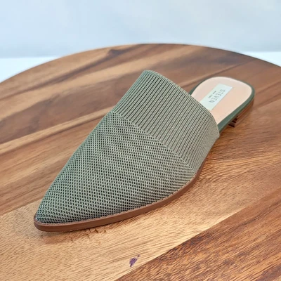 Zapatos planos Steven New York tejidos verdes sin cordones para mujer talla 7 Foto 1 de 4